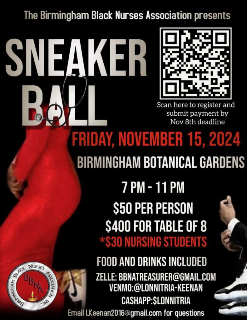 Birmingham Black Nurses Association Sneaker Ball event.