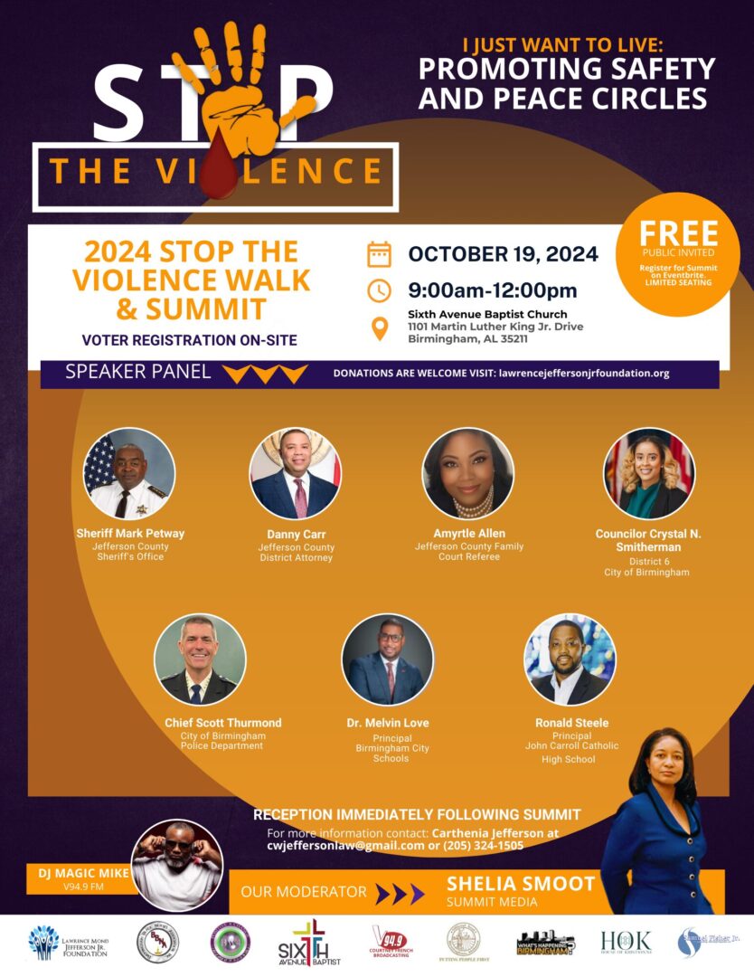 Stop the Violence Walk and Summit Flyer